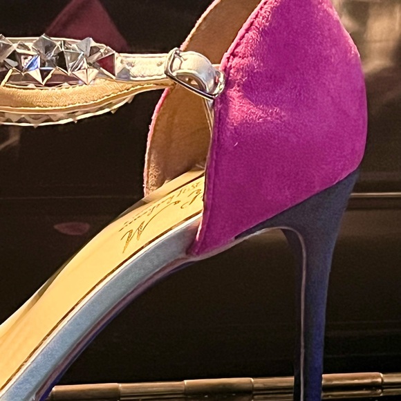 Leather - sequin heels - Picture 3 of 9